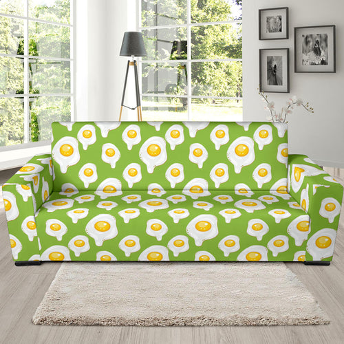 Fried Eggs Pattern Print Design 01 Sofa Slipcover