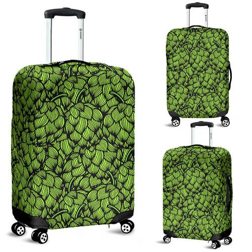 Green Hop Patternn Luggage Covers