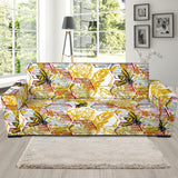Cool Bee Honeycomb Leaves Pattern Sofa Slipcover