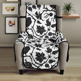 Crow dark floral pattern Chair Cover Protector