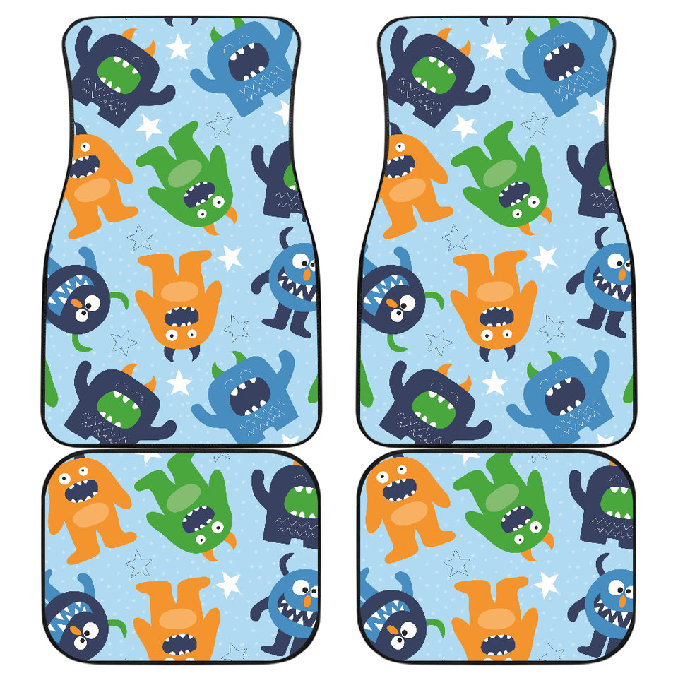 Alien Pattern Print Design 04 Front and Back Car Mats