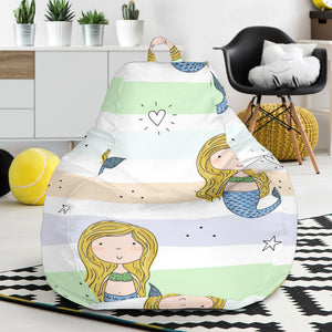 Cute Hand Drawn Mermaid Bean Bag Cover