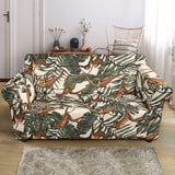 Monkey Tropical Leaves Background Loveseat Couch Slipcover