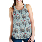 Lovely Sea Otter Pattern Women Racerback Tank Top