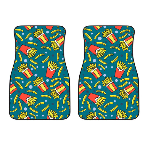 French Fries Red Paper Box Pattern Front Car Mats