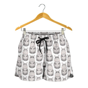 Hippopotamus Pattern Print Design 05 Women Shorts
