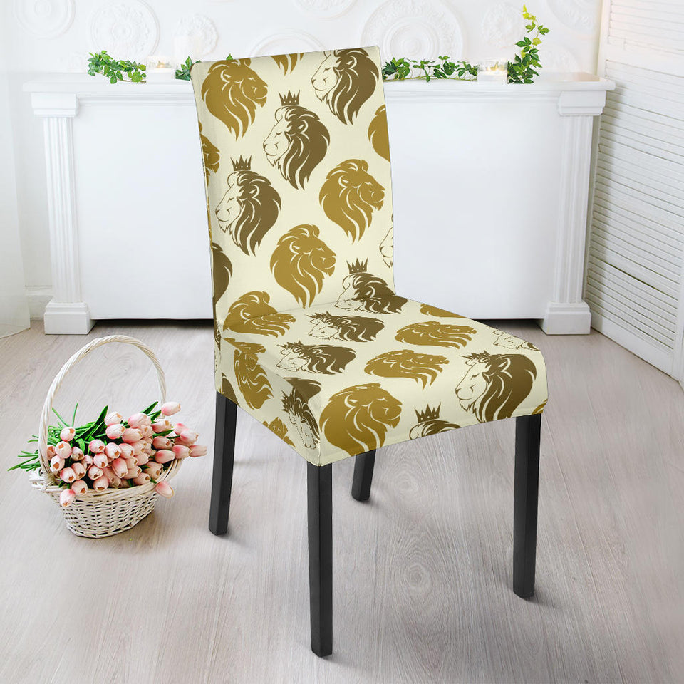 Lion Pattern Print Design 02 Dining Chair Slipcover