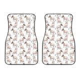 Bull Terrier Pattern Print Design 04 Front Car Mats