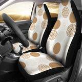 Gold Texture Mushroom Pattern Universal Fit Car Seat Covers