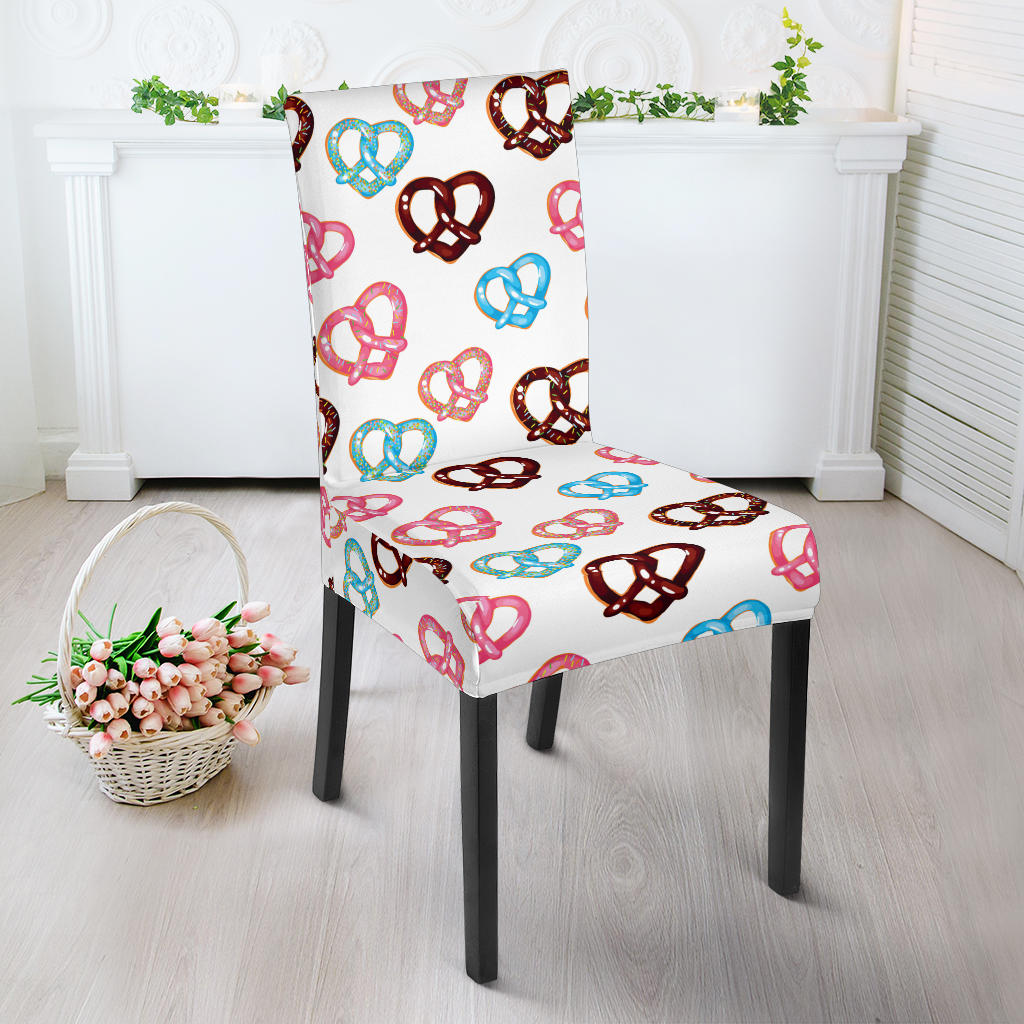 Pretzels Pattern Print Design 04 Dining Chair Slipcover