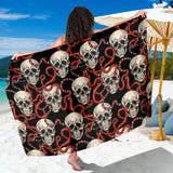 Red Snake Skull Pattern Sarong