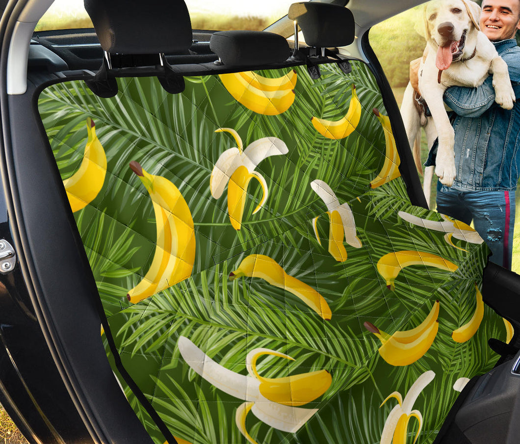 Banana Palm Leaves Pattern Dog Car Seat Covers
