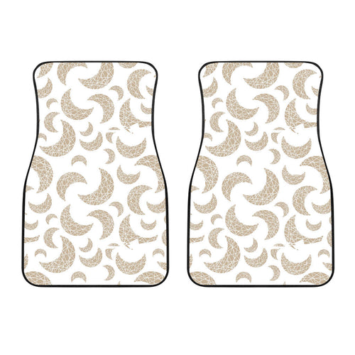 Cool Gold Moon Abstract Pattern Front Car Mats