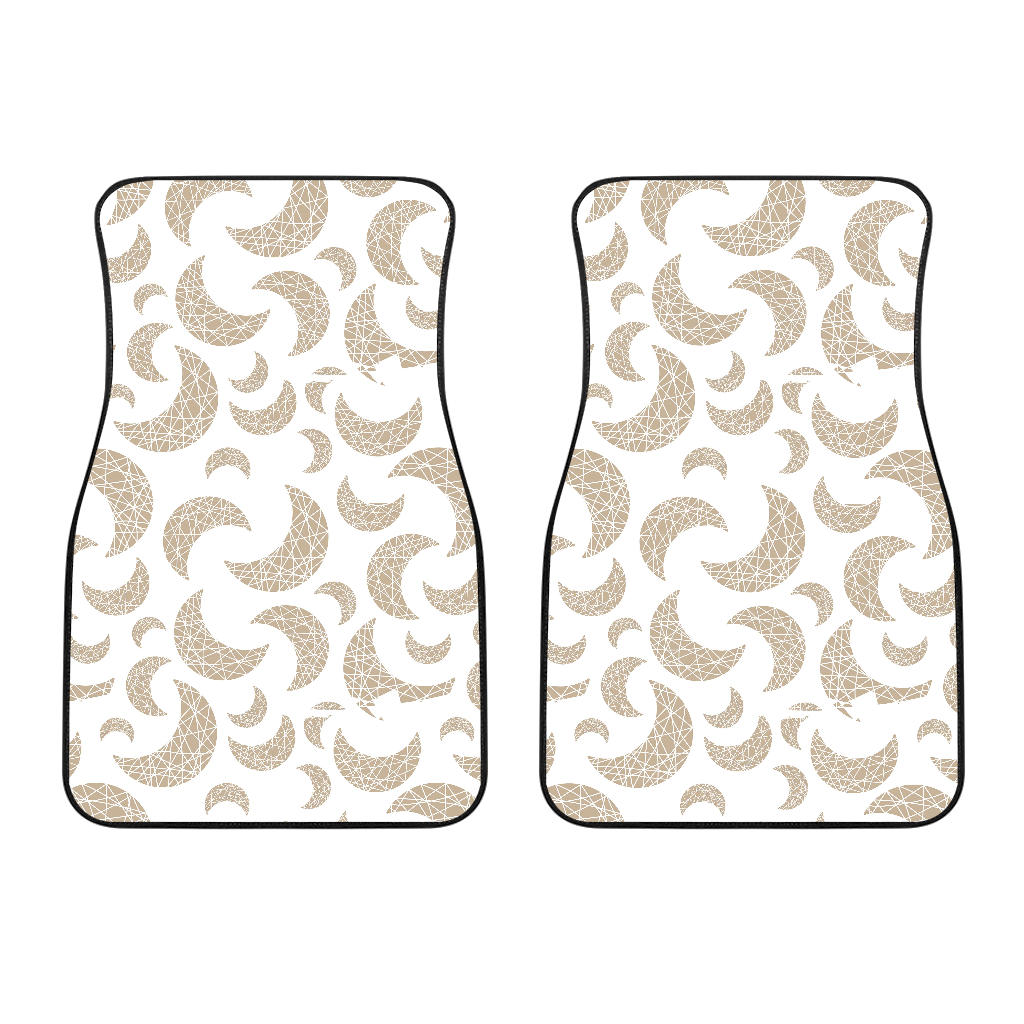 Cool Gold Moon Abstract Pattern Front Car Mats