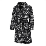 Dice Pattern Print Design 01 Men's Bathrobe