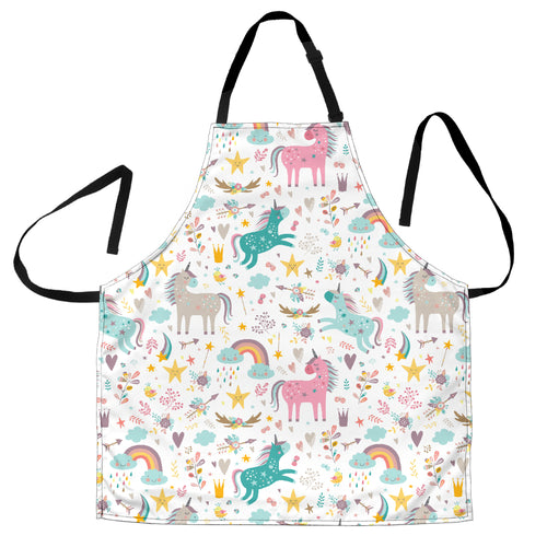 Colorful Unicorn Pattern Adjustable Apron