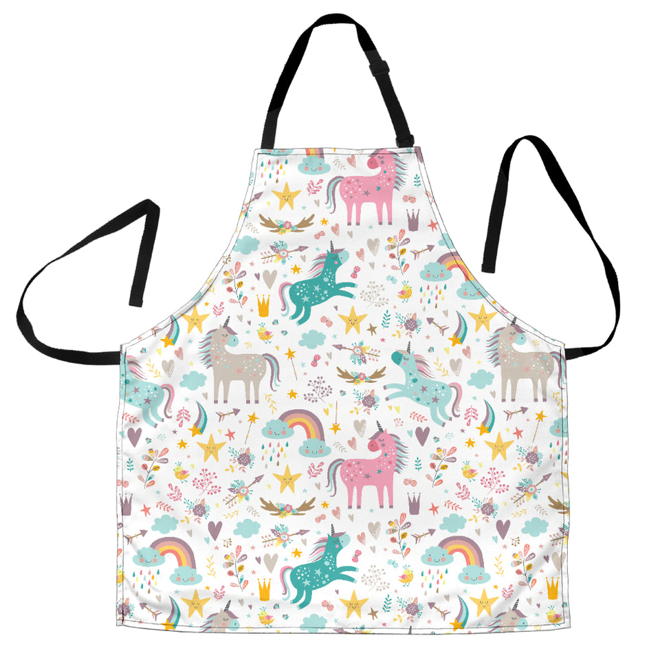 Colorful Unicorn Pattern Adjustable Apron