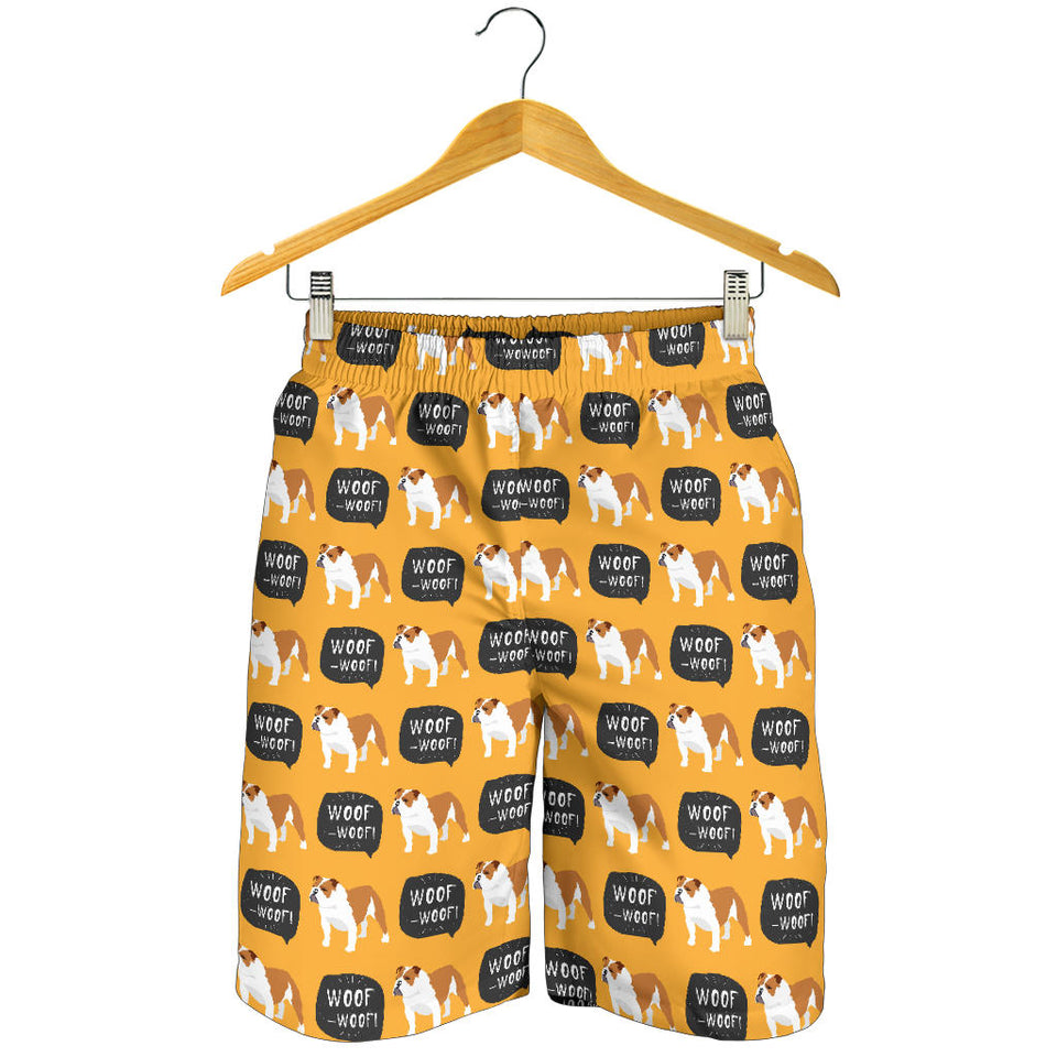 English Bulldog Pattern Print Design 04 Men Shorts