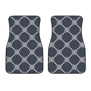 Nautical Steering Wheel Rope Pattern Front Car Mats