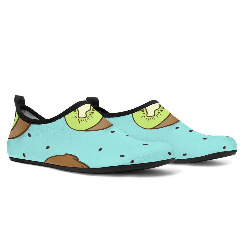 Kiwi Blue Background Aqua Shoes