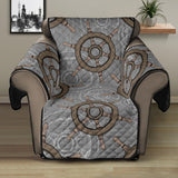 nautical wood steering wheel pattern Recliner Cover Protector