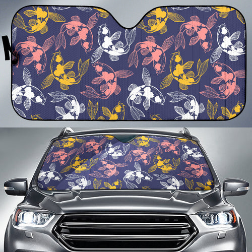 Koi Fish Carp Fish Pattern Car Sun Shade