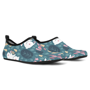 Cute Rabbit Pattern Aqua Shoes