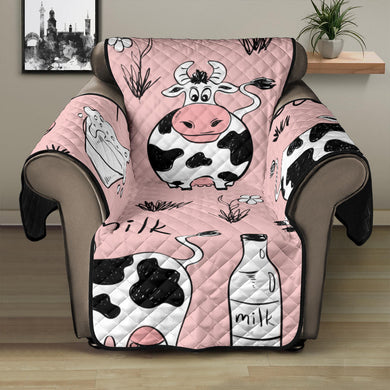 Cows milk product pink background Recliner Cover Protector