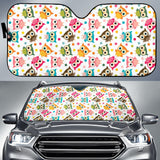 Color Cute Owl Pattern Car Sun Shade