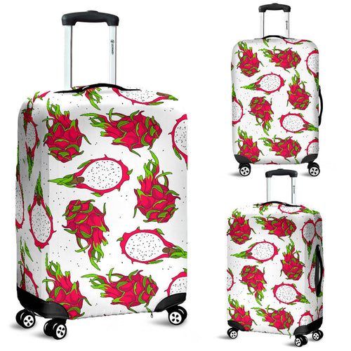 Dragon Fruits White Background Luggage Covers