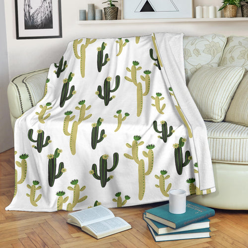 Cute Cactus Pattern Premium Blanket