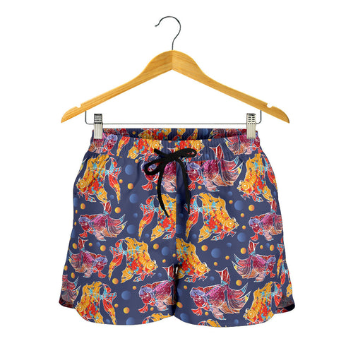 Goldfish Pattern Print Design 05 Women Shorts