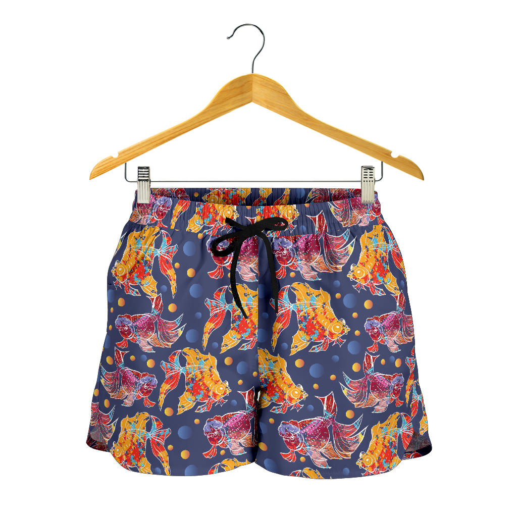 Goldfish Pattern Print Design 05 Women Shorts