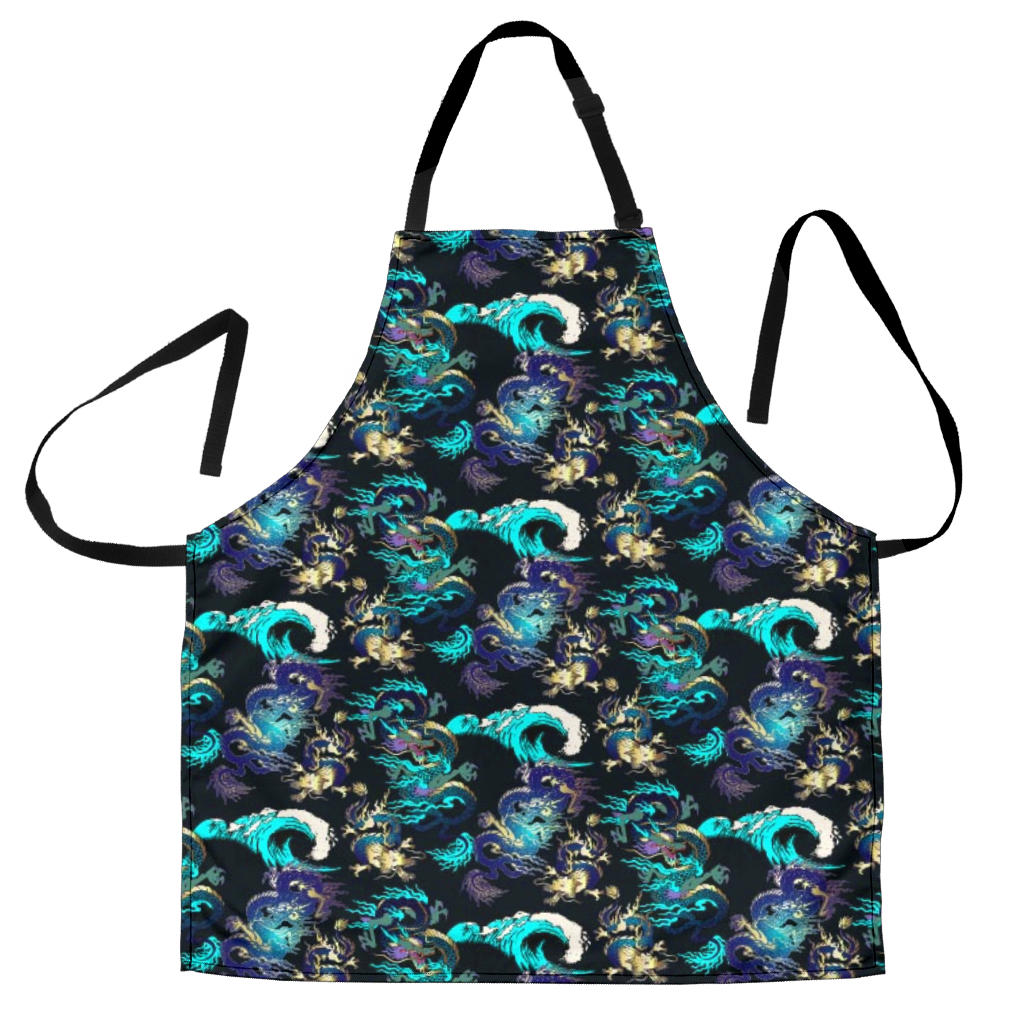 Dragon Sea Wave Pattern Adjustable Apron