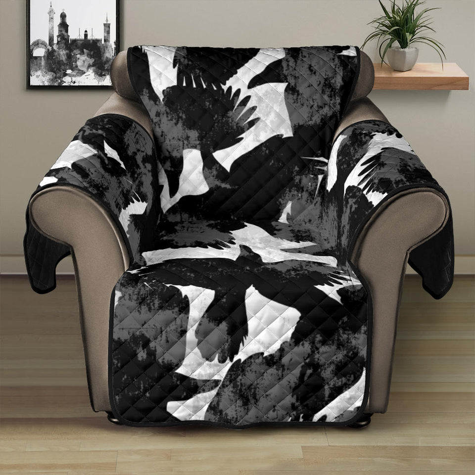 Crow illustration pattern Recliner Cover Protector