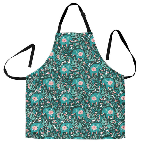 Elephants Jungle Pattern Adjustable Apron