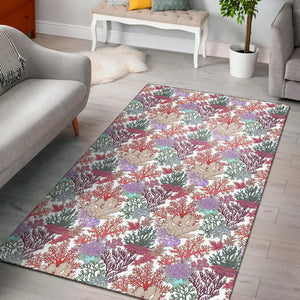 Coral Reef Pattern Print Design 03 Area Rug