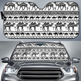 Camel Polynesian Tribal Pattern Car Sun Shade