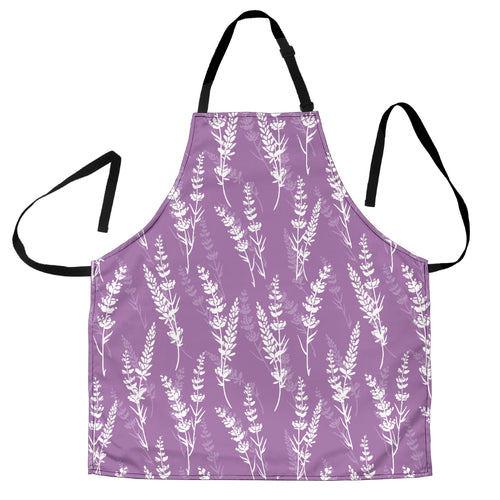 Lavender Flowers Purple Pattern Adjustable Apron