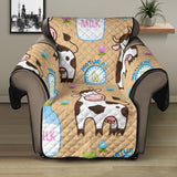 Cow bottle of milk pattern Recliner Cover Protector