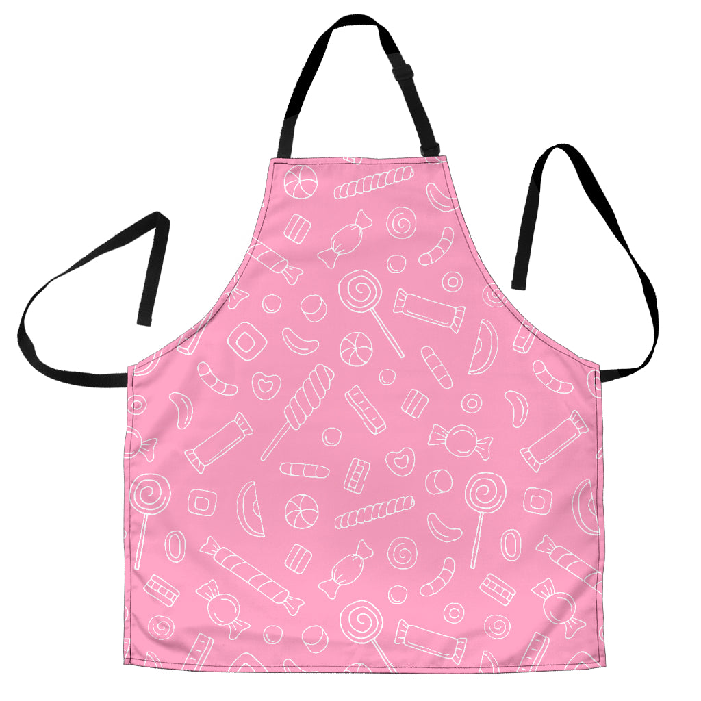 Sweet Candy Pink Background Adjustable Apron