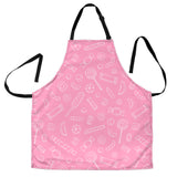 Sweet Candy Pink Background Adjustable Apron