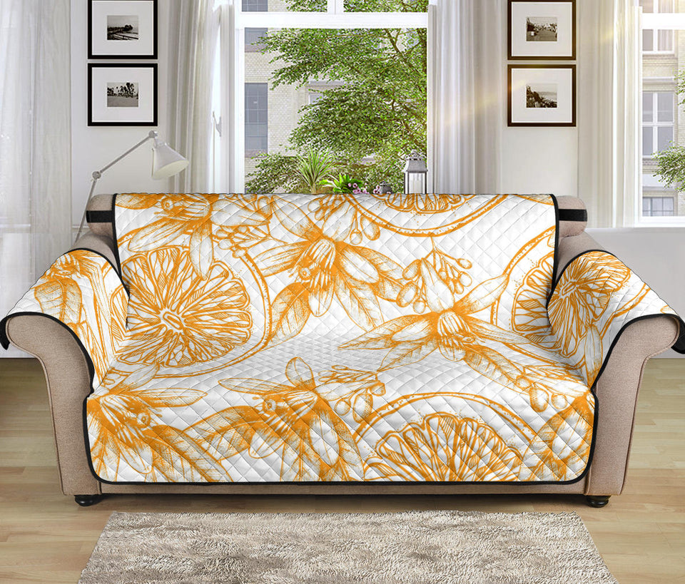 hand drawn orange fruit pattern Sofa Cover Protector