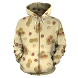 Peanuts Design Pattern Zip Up Hoodie