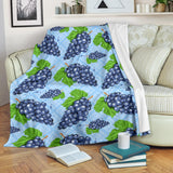 Watercolor Grape Pattern Premium Blanket