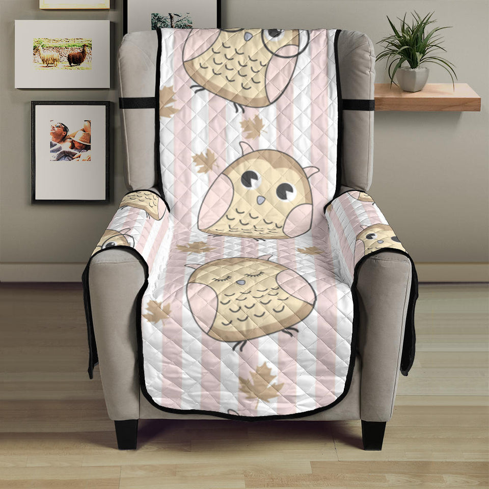 cute owl leaf Chair Cover Protector