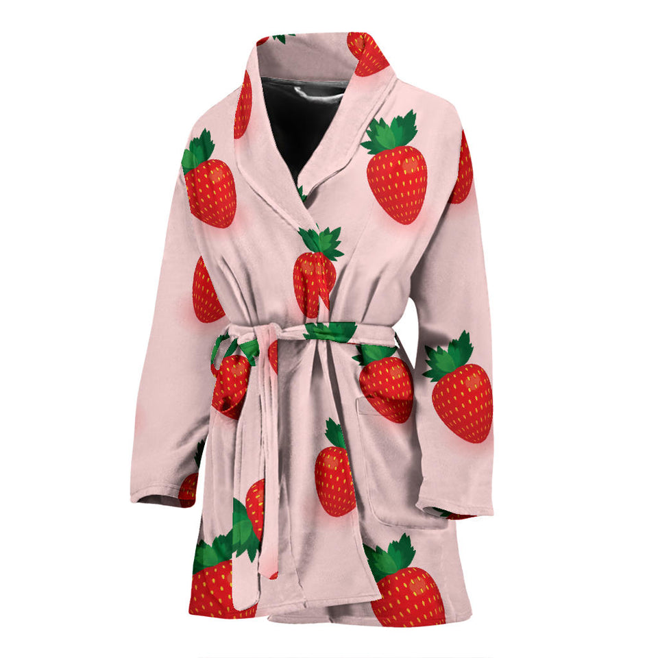Strawberry Beautiful Pattern Women'S Bathrobe