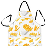 French Fries White Paper Box Pattern Adjustable Apron