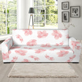 Pink Sakura Cherry Blossom Pattern Sofa Slipcover