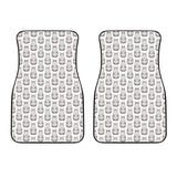 Hippopotamus Pattern Print Design 05 Front Car Mats